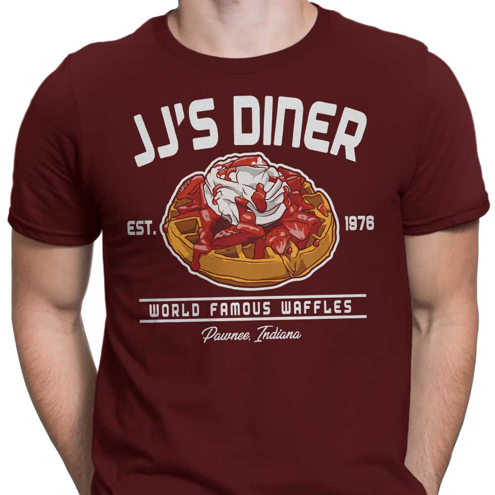 CoD Designs' Renowned JJ's Famous Waffles Brand Men's Clothing - T-Shirts and Premium T-Shirts