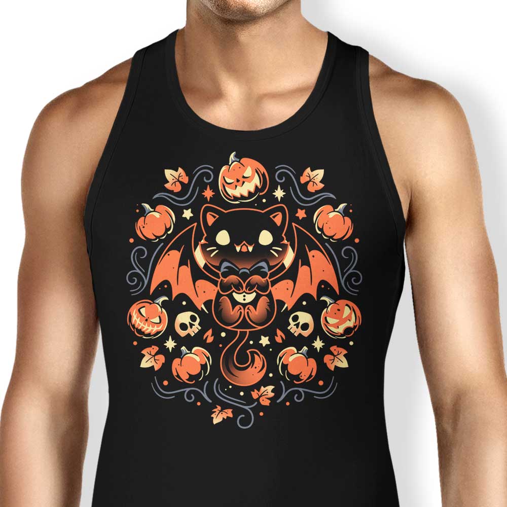 Midnight Vampire Cat Design Women's Tank Top for Fashionable Wear
