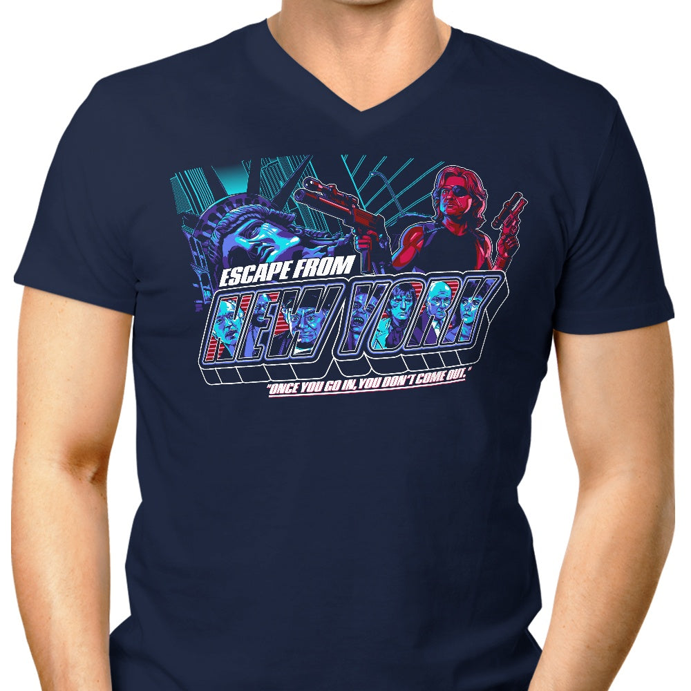 Men's Stylish V-Neck T-Shirt - 'You Don't Come Out'