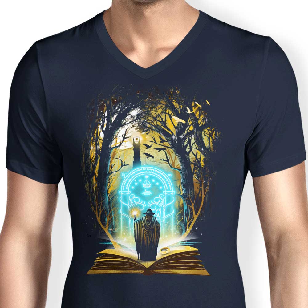 Fantasy Book Inspired Men's V-Neck T-Shirt