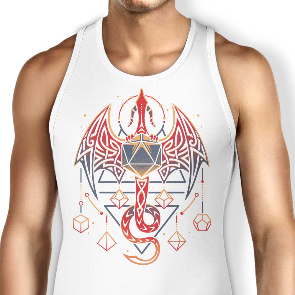 Celtic Dragon Dice Themed Tank Top for Fashion Lovers
