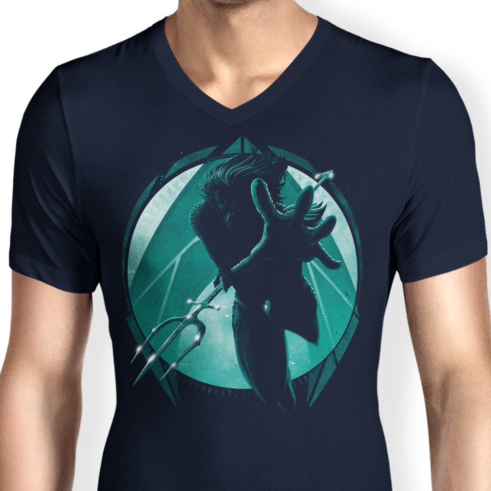 Teesgeex Men's V-Neck T-Shirt - Dive Into the Deep